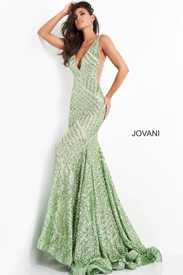 Gia | Open Back Embellished Evening Gown | Jovani 59762