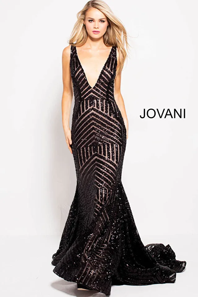 Gia | Open Back Embellished Evening Gown | Jovani 59762