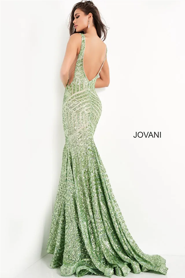 Gia | Open Back Embellished Evening Gown | Jovani 59762