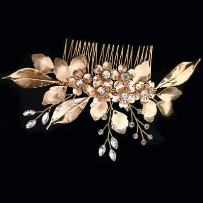 Glam Hair Comb - Gold