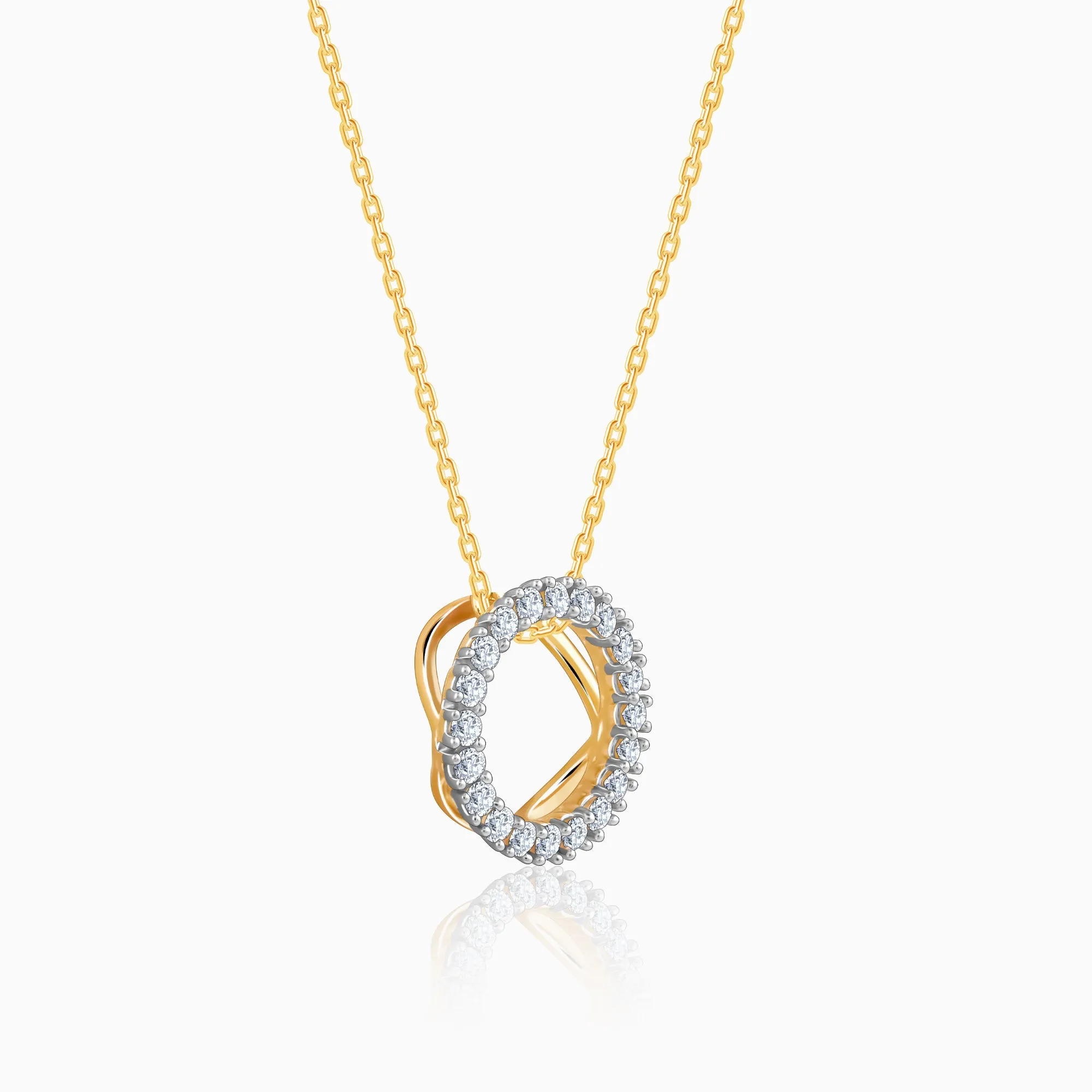 Gold Globular Diamond Pendant