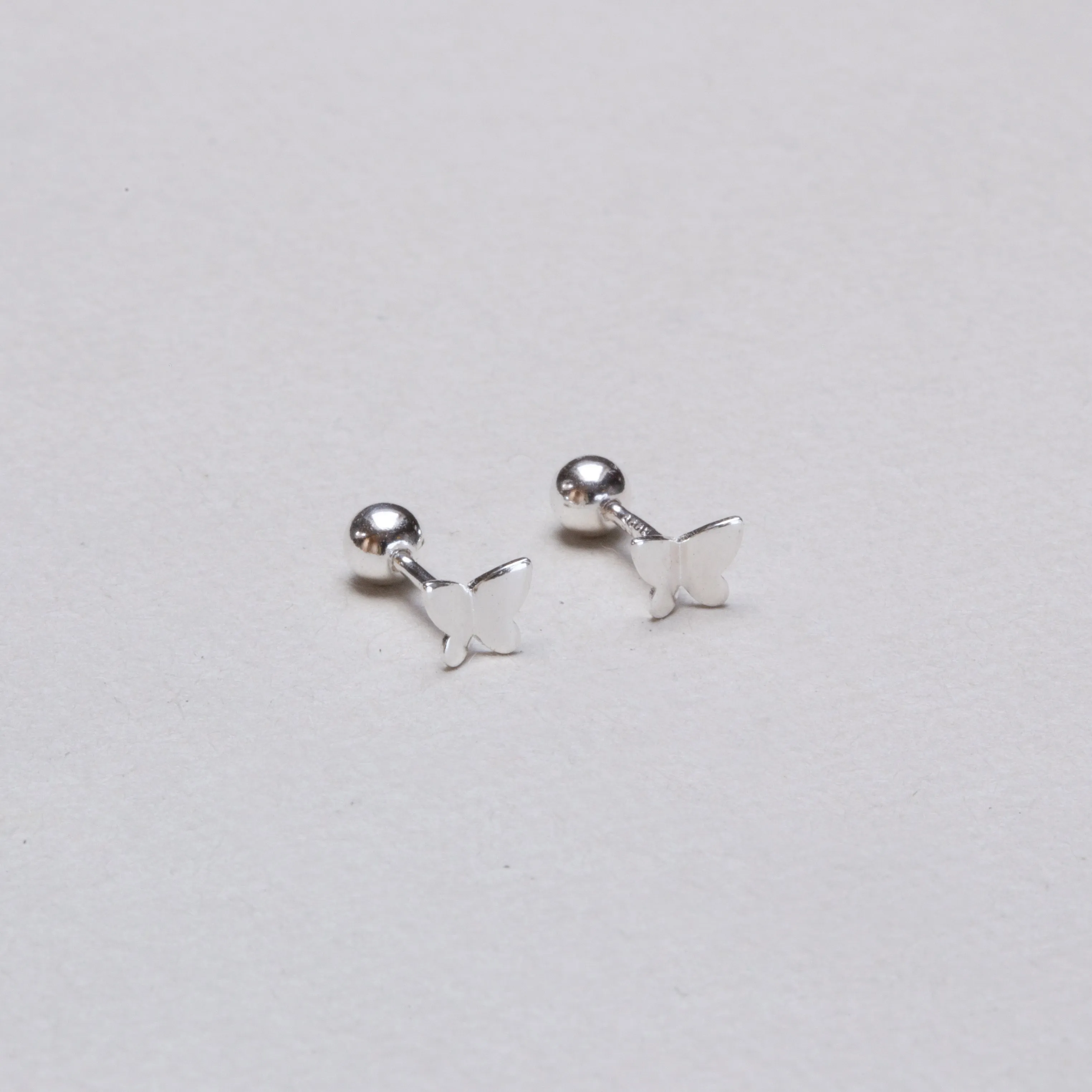 Gold-plated and Silver Butterfly Stud Cartilage Earring