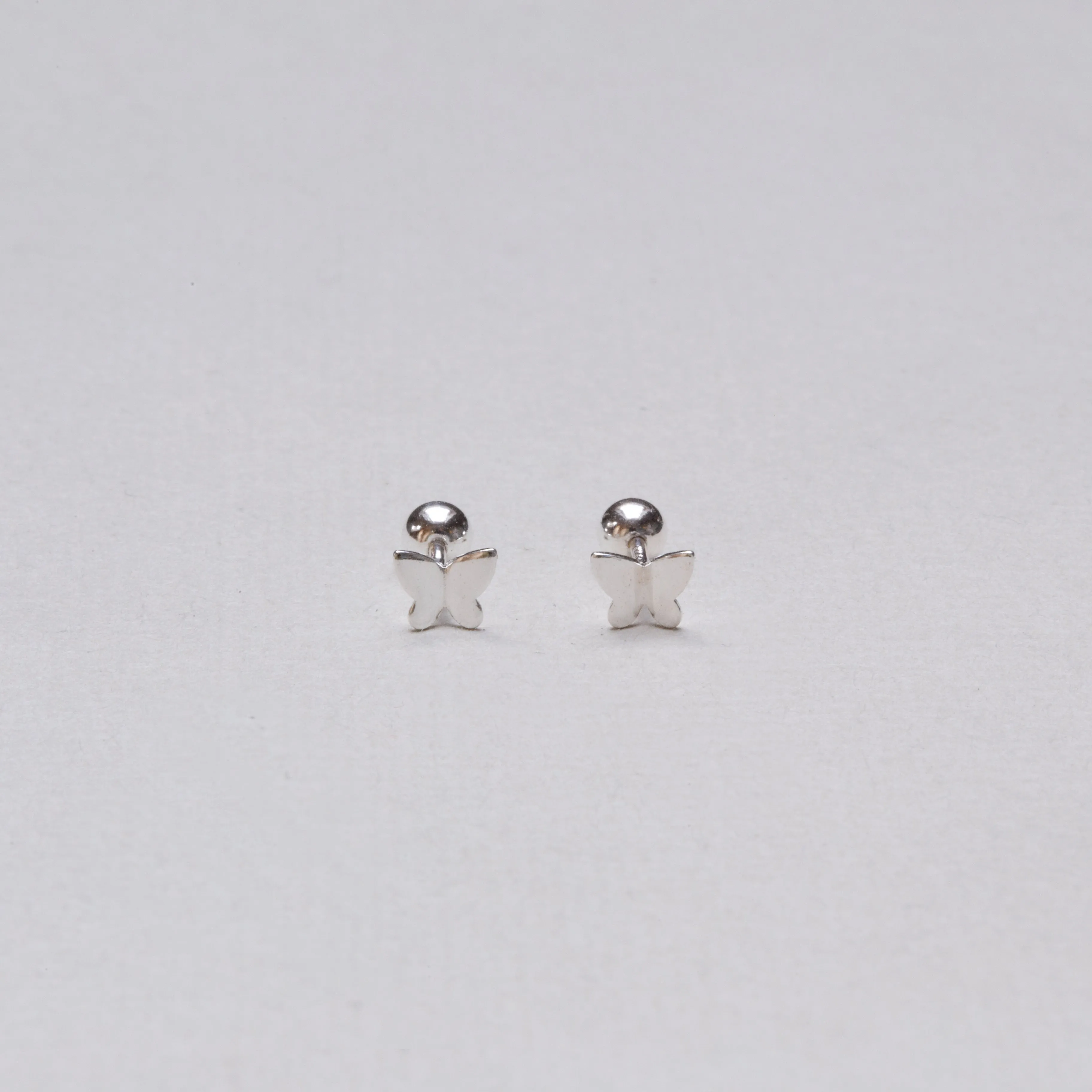 Gold-plated and Silver Butterfly Stud Cartilage Earring