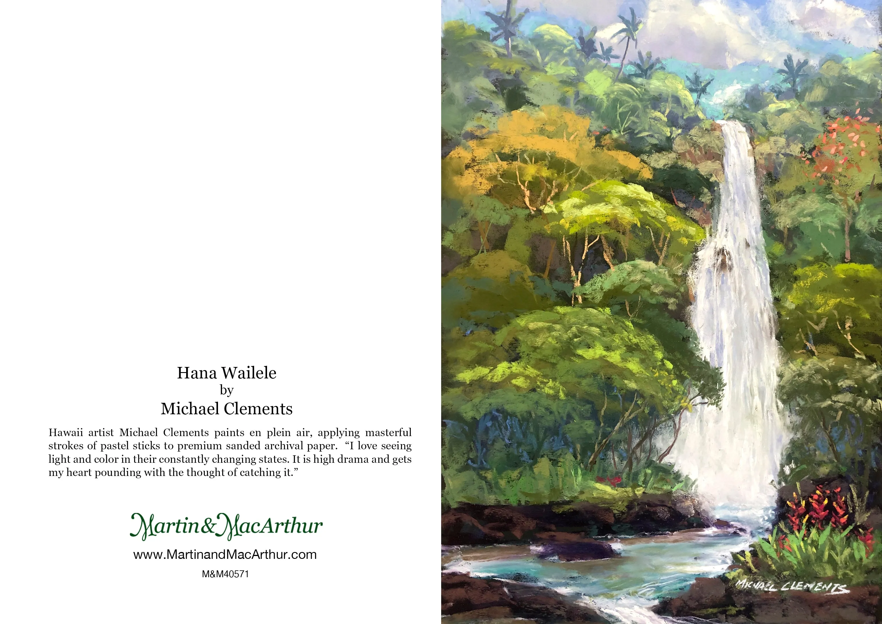 Greeting Card "Hana Wailele" by Michael Clements