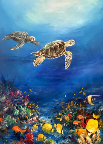 Greeting Card "Honu Freedom" by Eva Makk