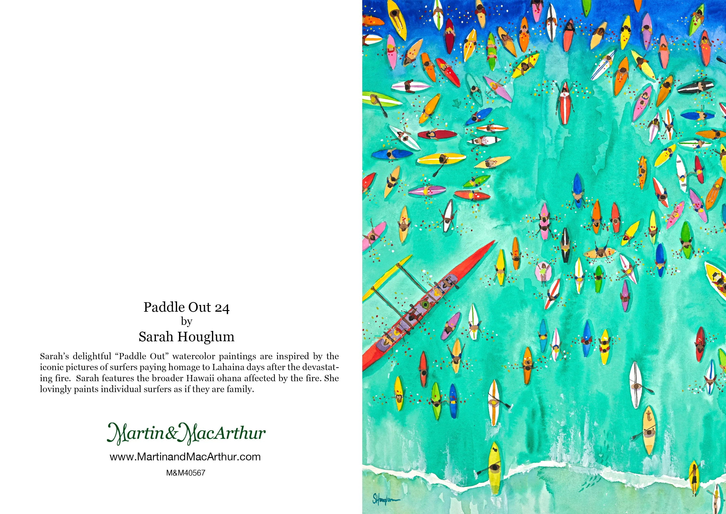 Greeting Card "Paddle Out #24" by Sarah Houglum