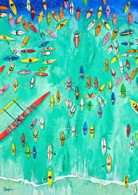 Greeting Card "Paddle Out #24" by Sarah Houglum