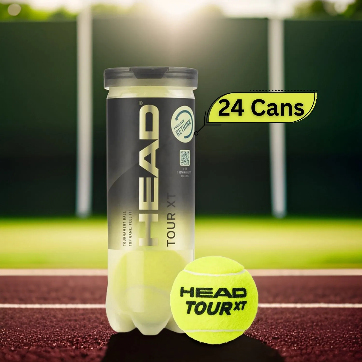 Head Tour XT Tennis Balls Carton (24 Cans)