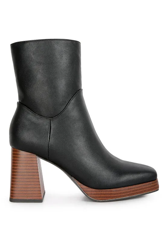 High Ankle Heel Boots | Black