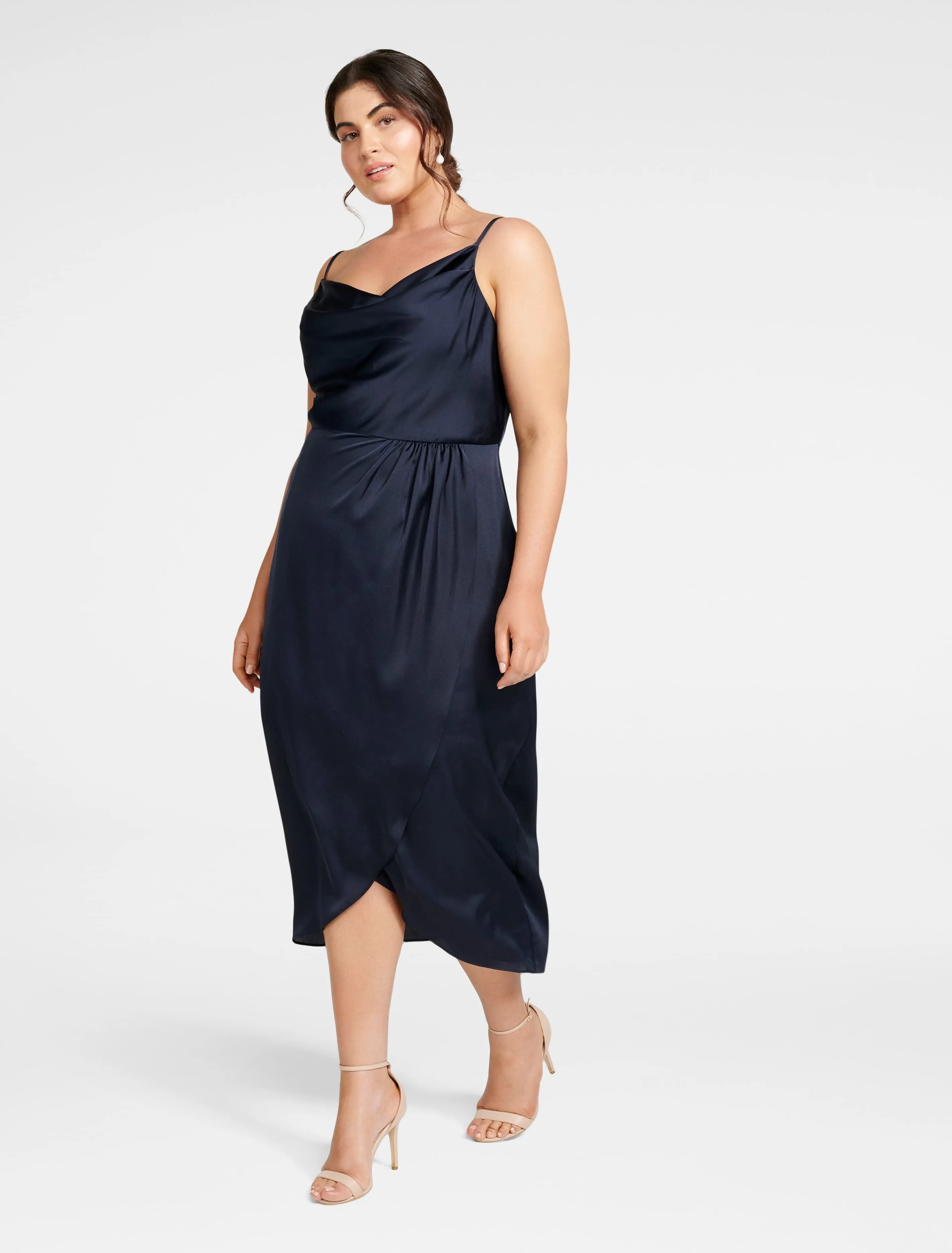 Holly Cowl Neck Midi Dress