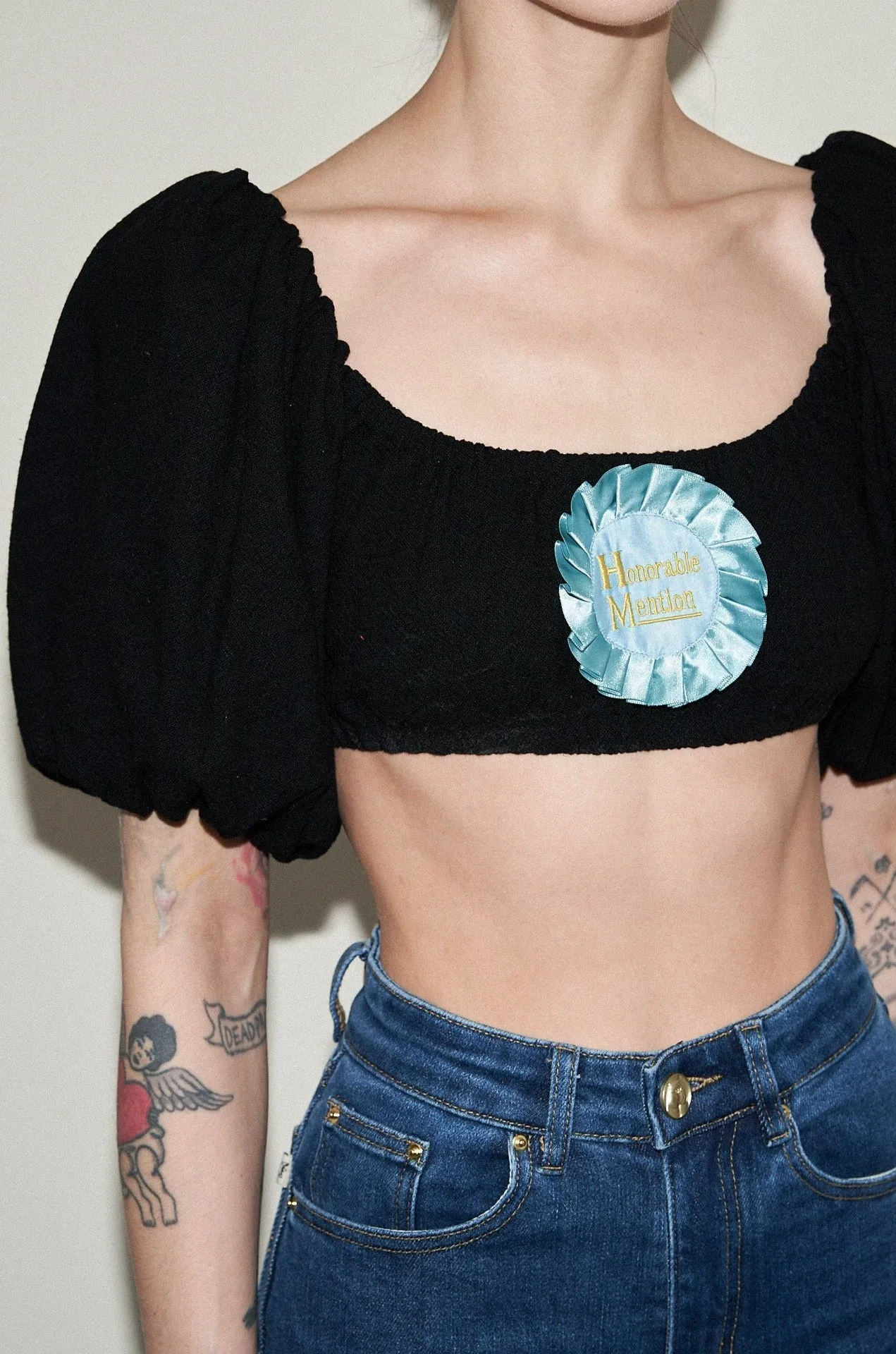 Honorable Mention Puff Sleeve Crop Top