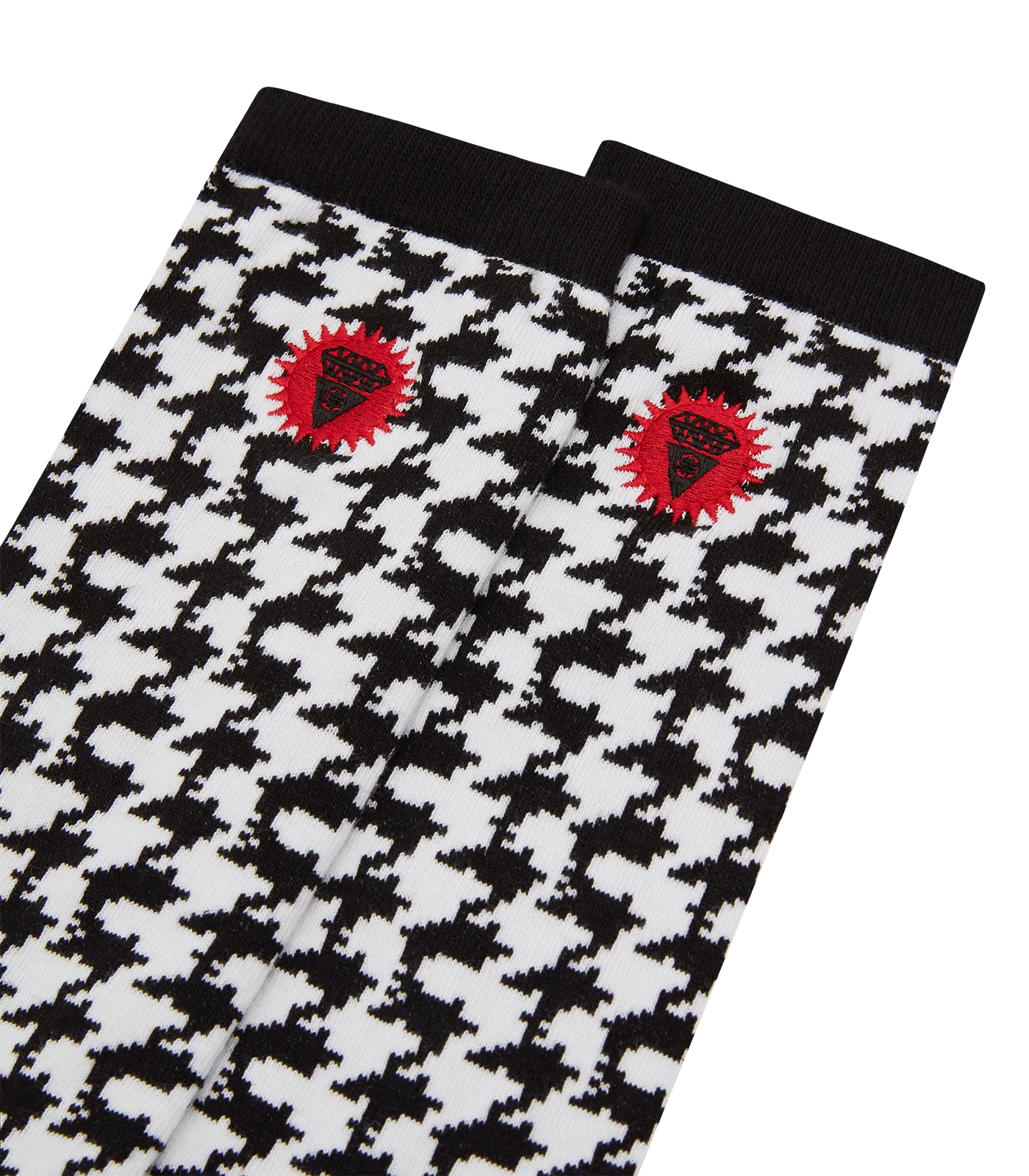 HOUNDSTOOTH SOCKS - BLACK/WHITE