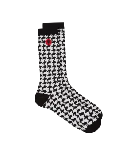 HOUNDSTOOTH SOCKS - BLACK/WHITE