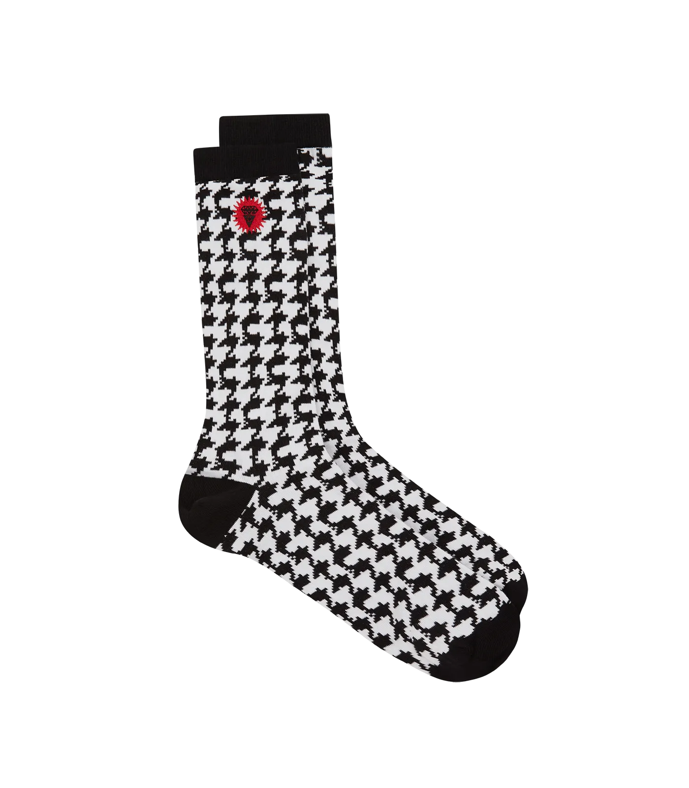 HOUNDSTOOTH SOCKS - BLACK/WHITE