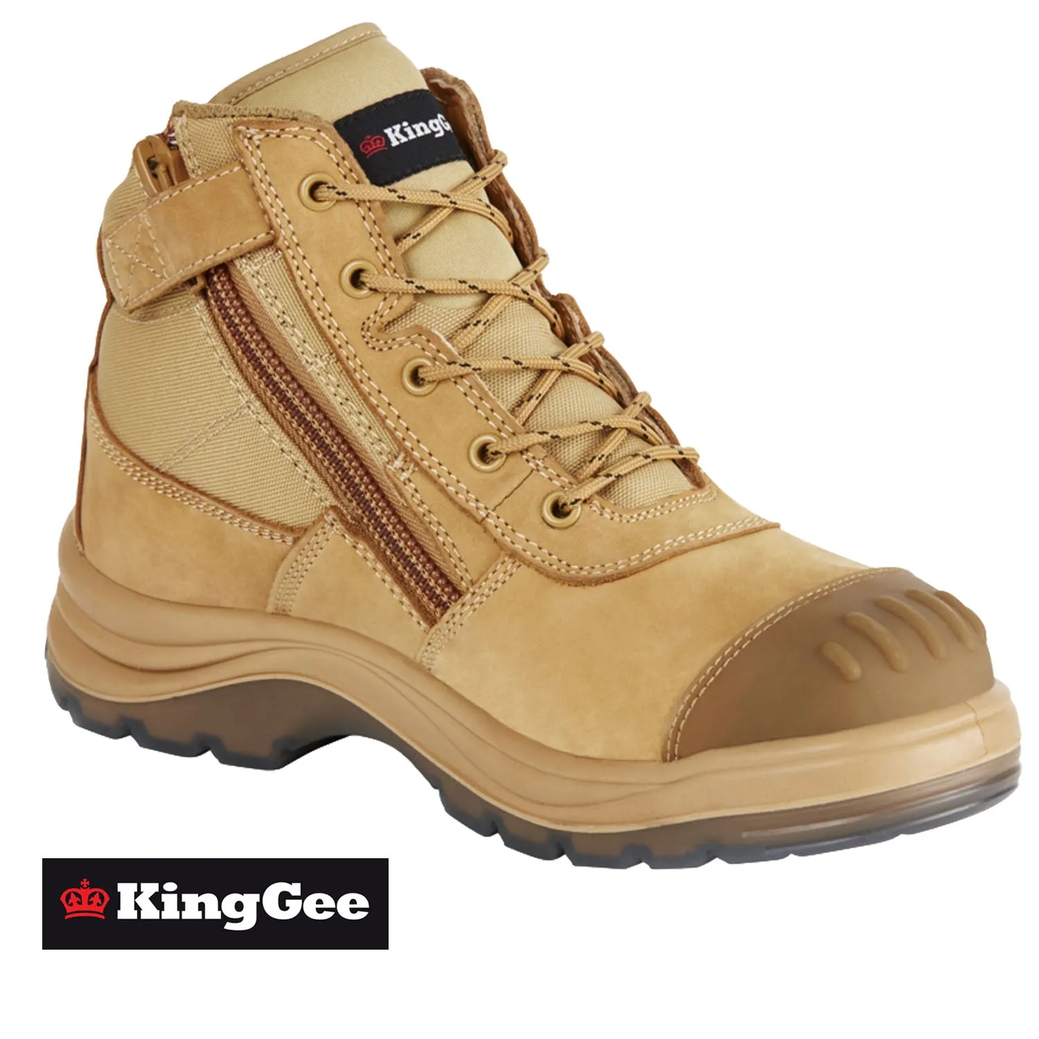 Optimized Title: Durable King Gee Zip Side Tradie Safety Boots - Model K27100