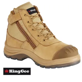 Optimized Title: Durable King Gee Zip Side Tradie Safety Boots - Model K27100