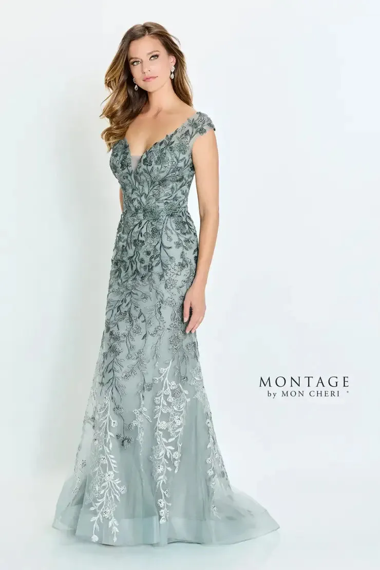 M522 Montage V Neck Beaded Lace