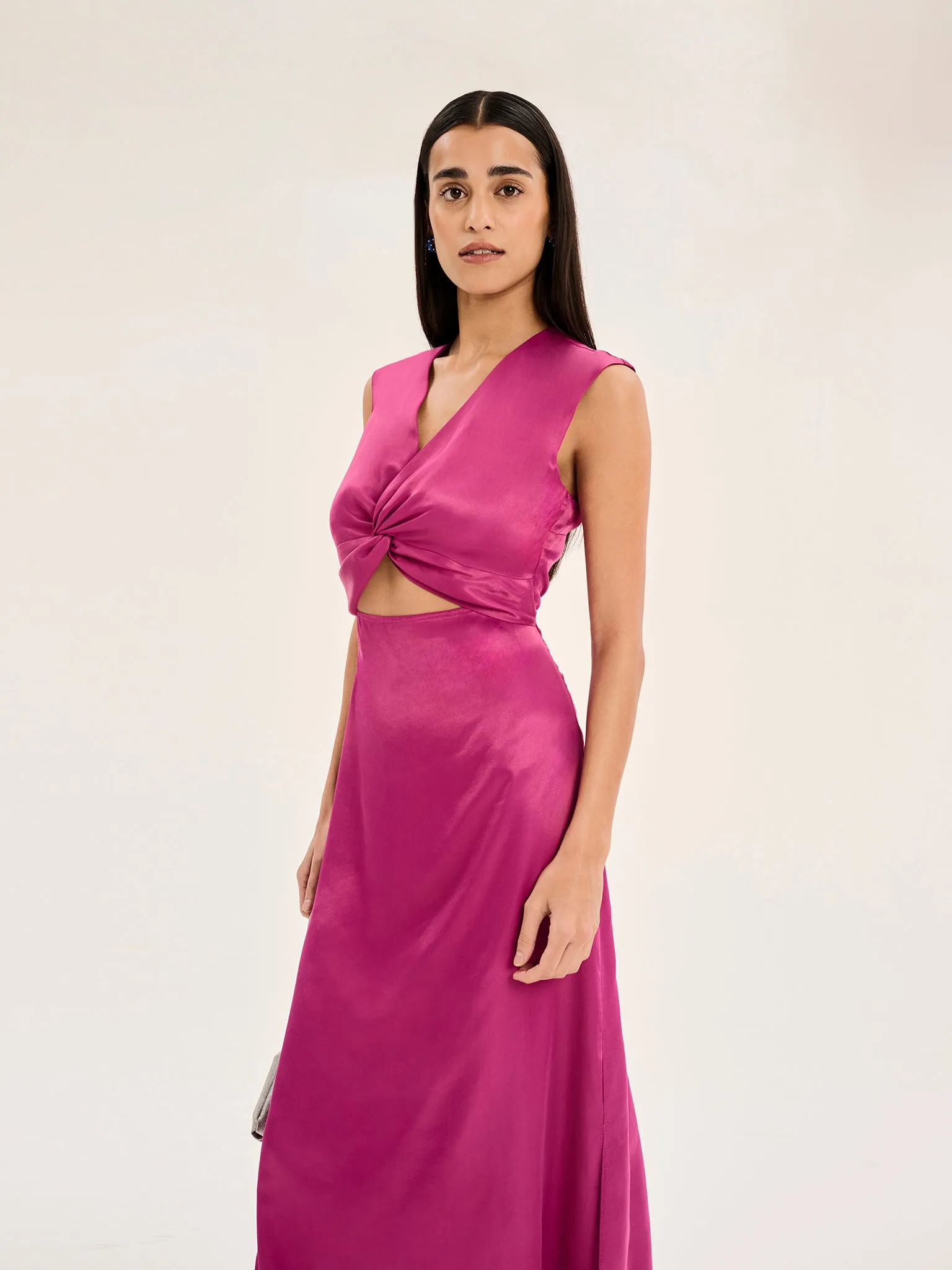 Marin  Dress in Magenta