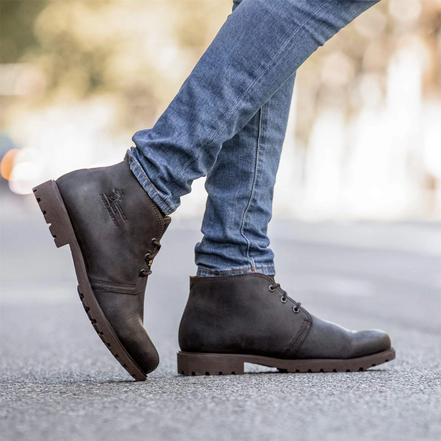 Men's Boots Bota Panama C2 Desert Chukka Lace Up Ankle Leather Shoes