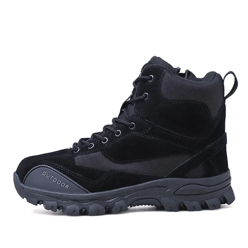 Men's Genuine Leather Tactical Military Combat Boots