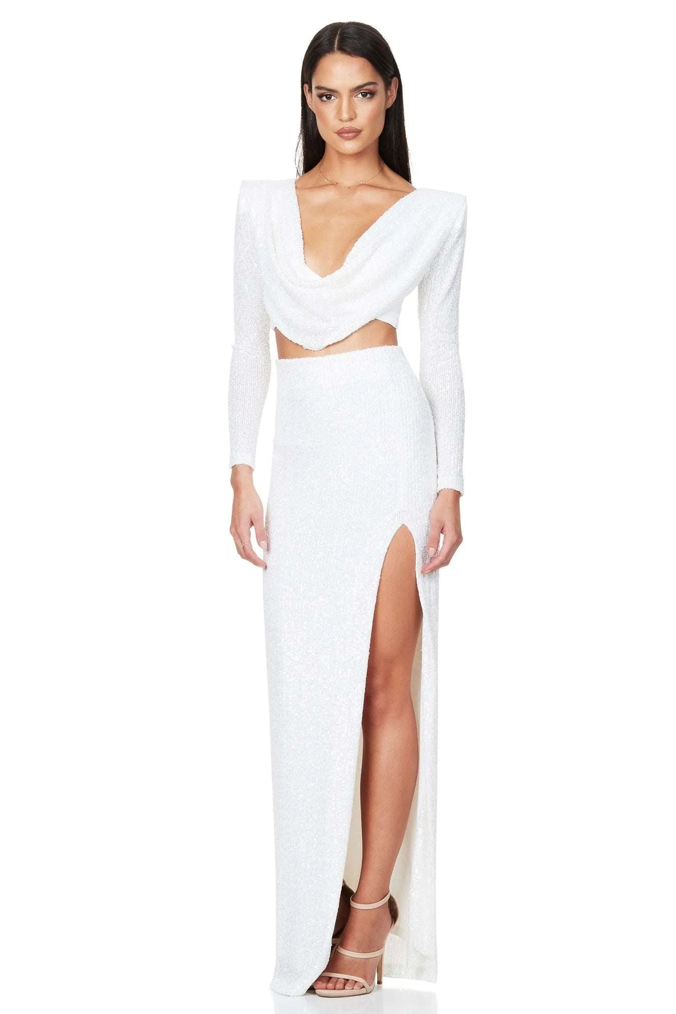 NOOKIE Pandora Long Sleeve Gown (White) - RRP $508