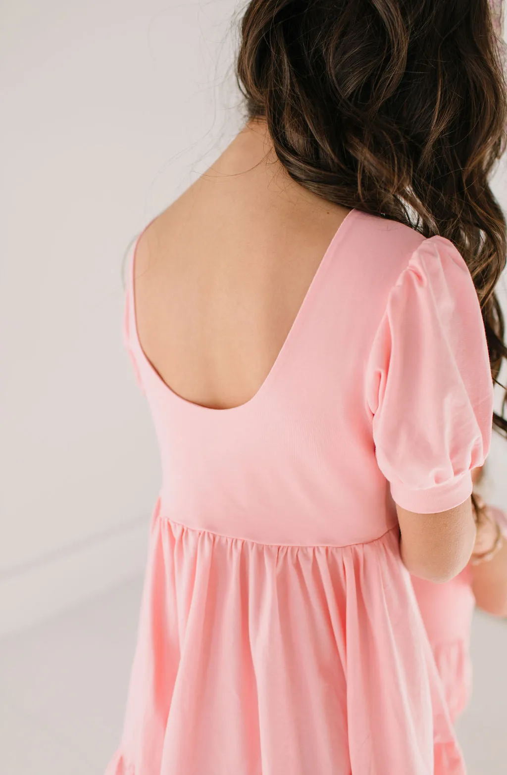 Puff Dress in Peony