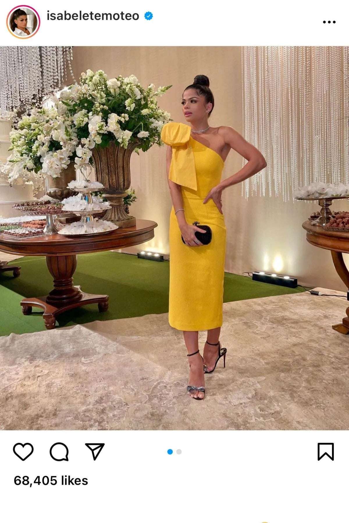 REBECCA VALLANCE Calla One Shoulder Dress Midi (Yellow) - $699