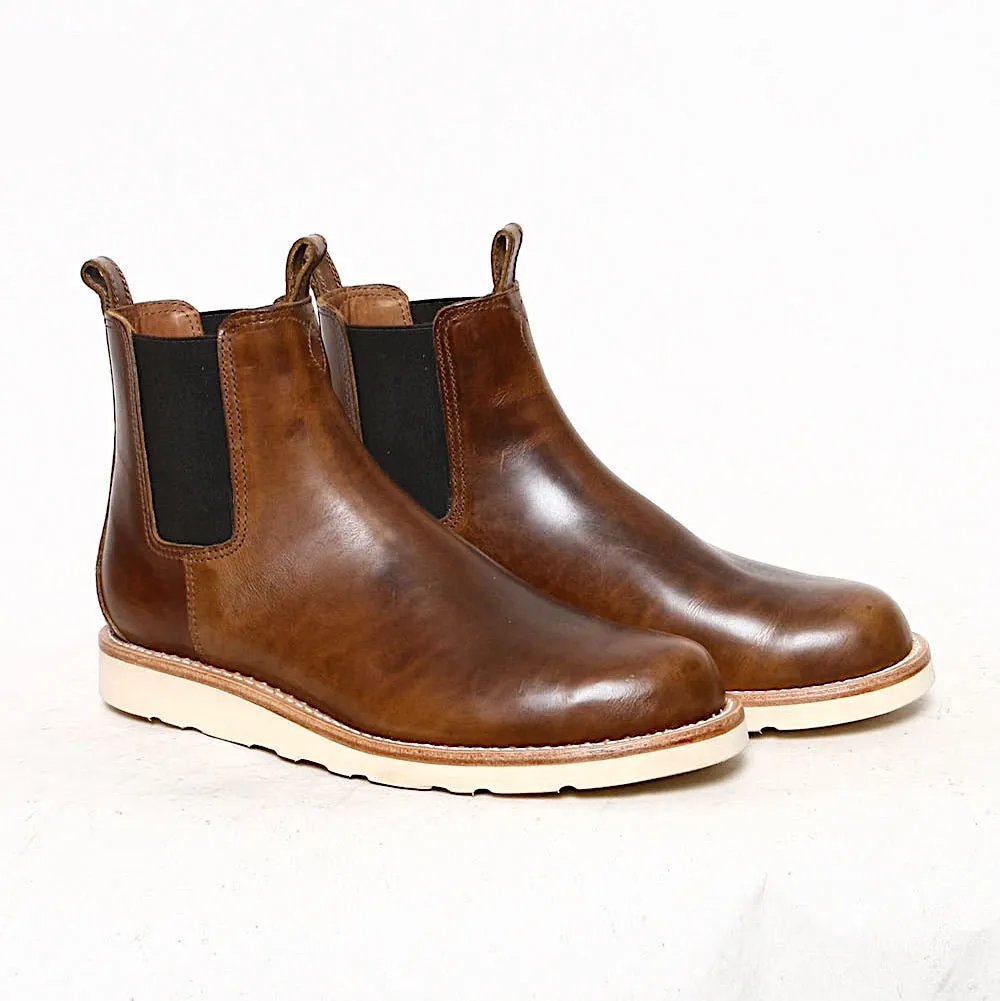 Rogue Territory Semi-Dress Chelsea Boots in Rich Brown - Final Sale