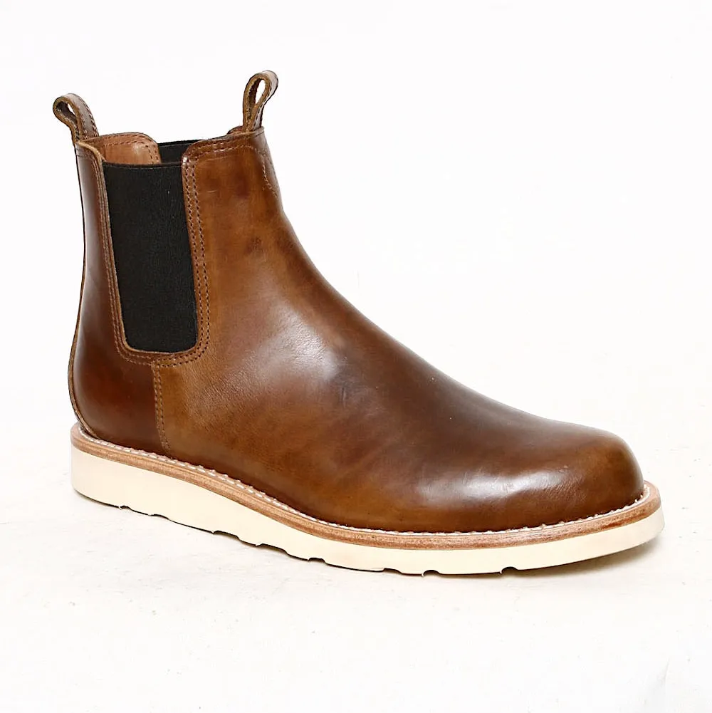 Rogue Territory Semi-Dress Chelsea Boots in Rich Brown - Final Sale