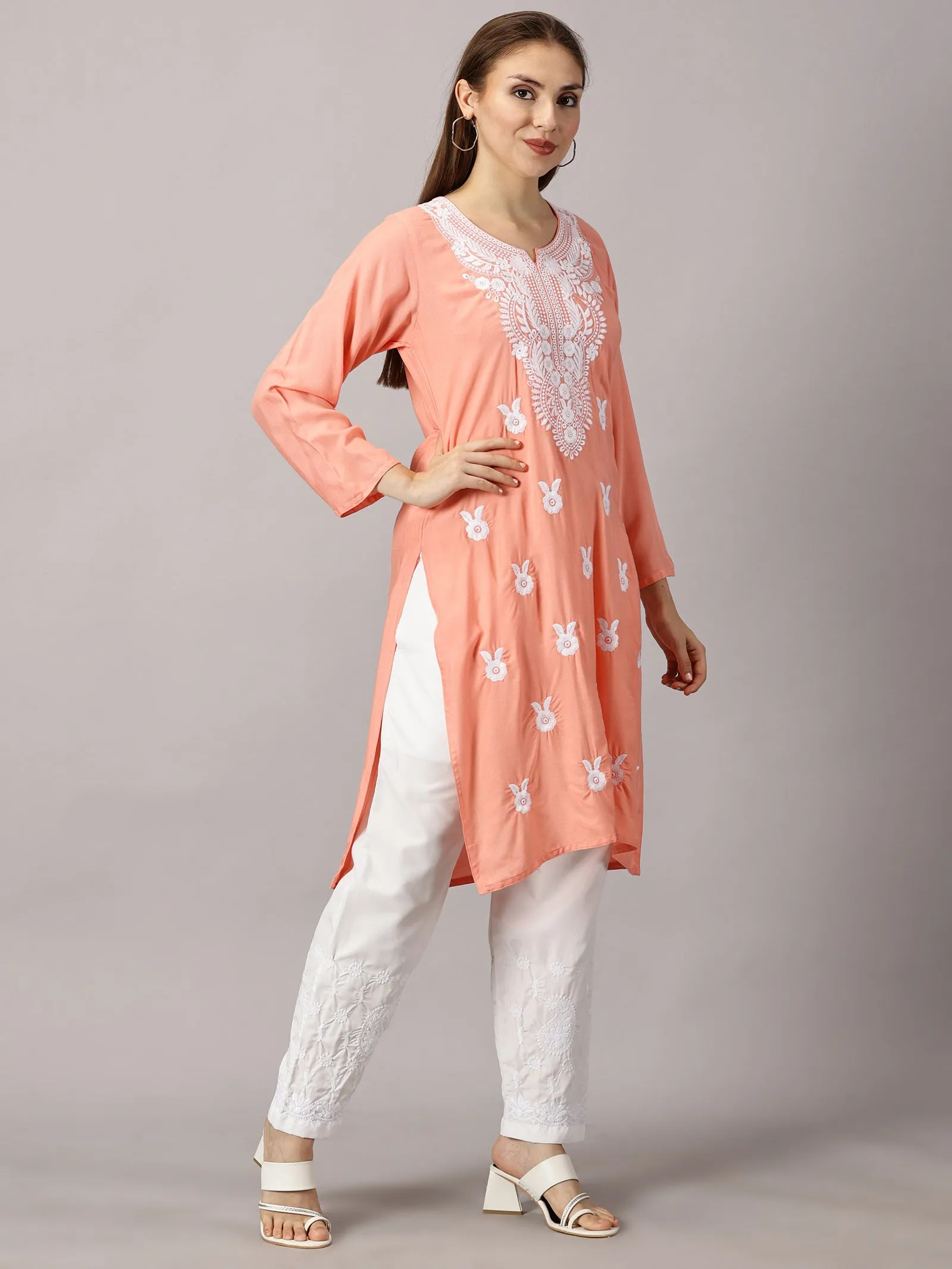 Soft rayon cotton kurti | Embroidered women’s kurti | Traditional ethnic wear