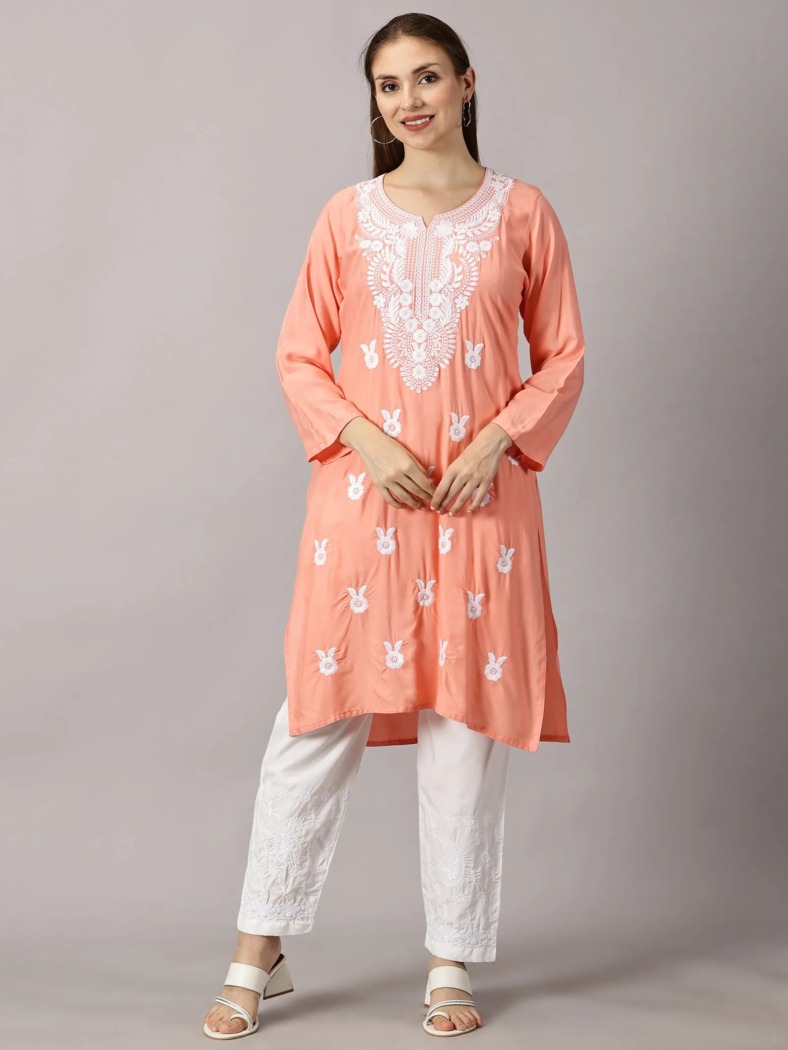 Soft rayon cotton kurti | Embroidered women’s kurti | Traditional ethnic wear