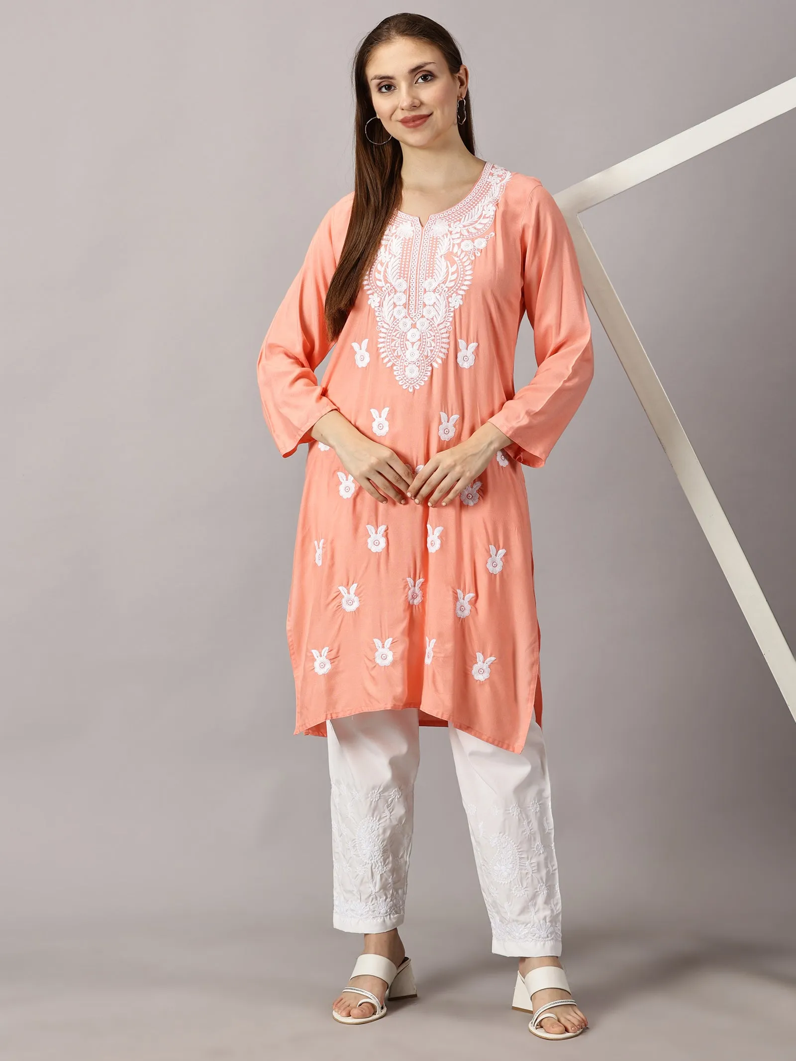 Soft rayon cotton kurti | Embroidered women’s kurti | Traditional ethnic wear