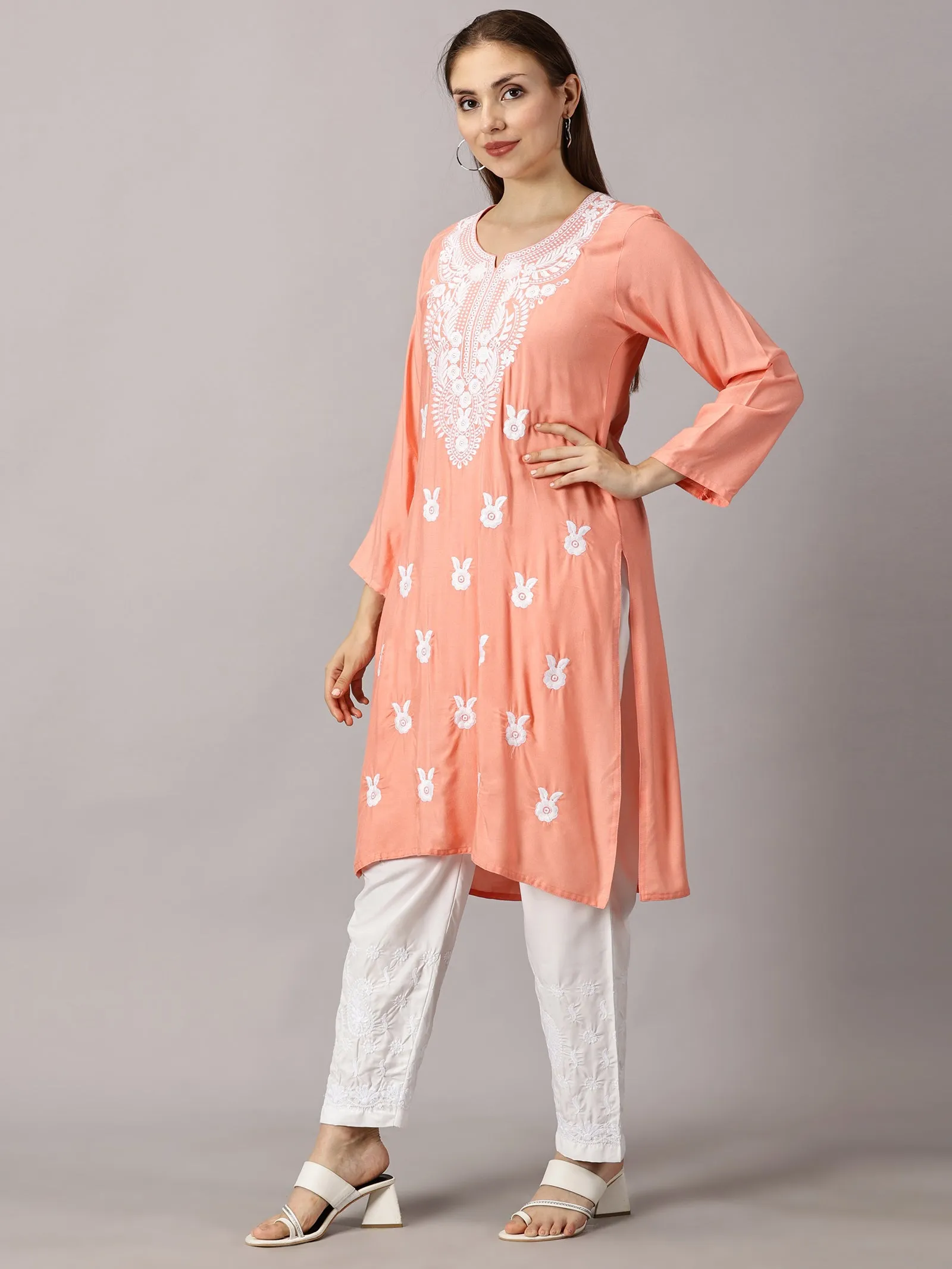 Soft rayon cotton kurti | Embroidered women’s kurti | Traditional ethnic wear