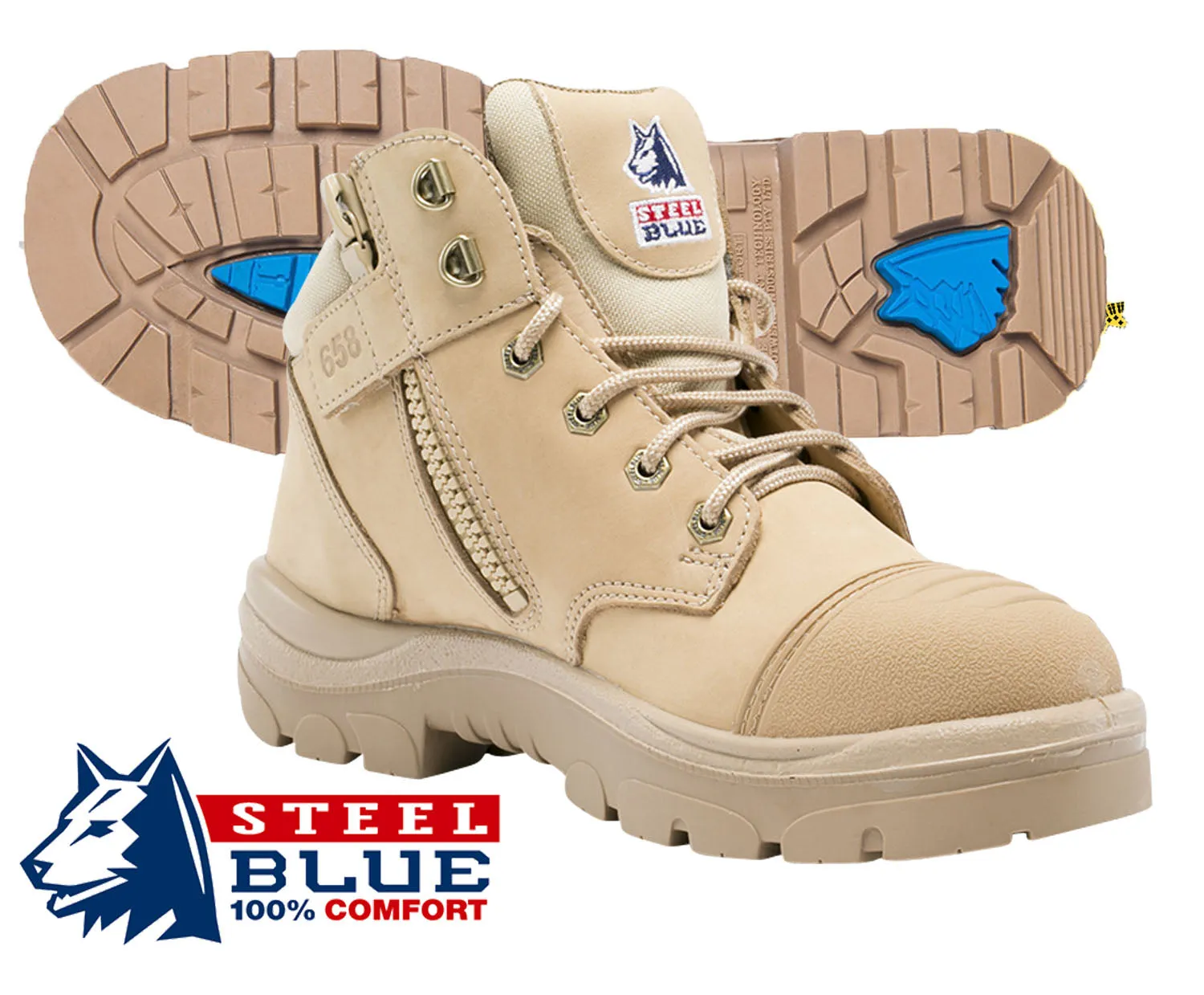 Steel Blue Safety Boots Parkes - Zip Side 312658