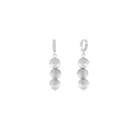 Tabitha Long 3 Ball Earring Silver Plating