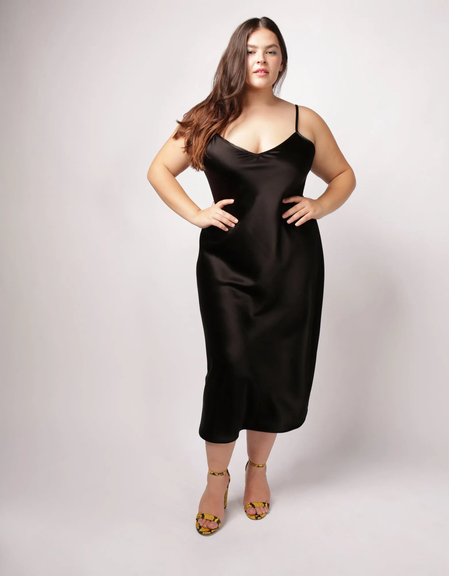 The Cabaret Bias Slip Dress - Black