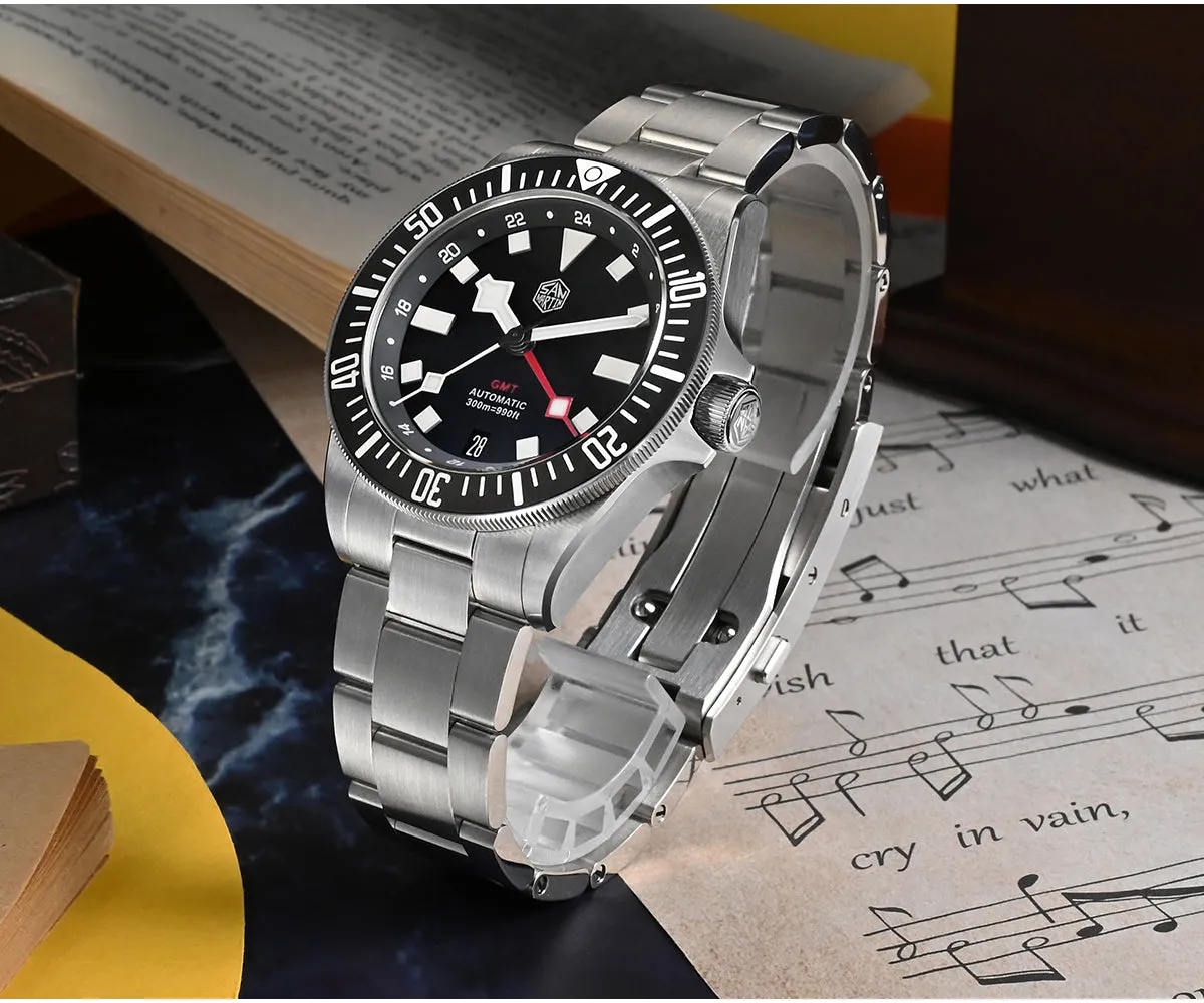 UK Warehouse - Watchdives x San Martin 39mm NH34 GMT Dive Watch SN0121B