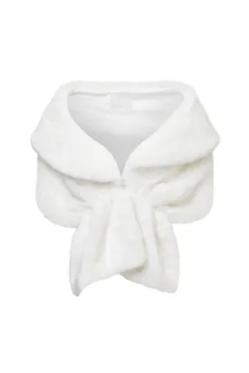 UNREAL FUR Champagne Wrap Fur Stole (Ivory)