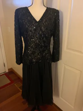 Vintage Jack Bryan Black Sequin Dress