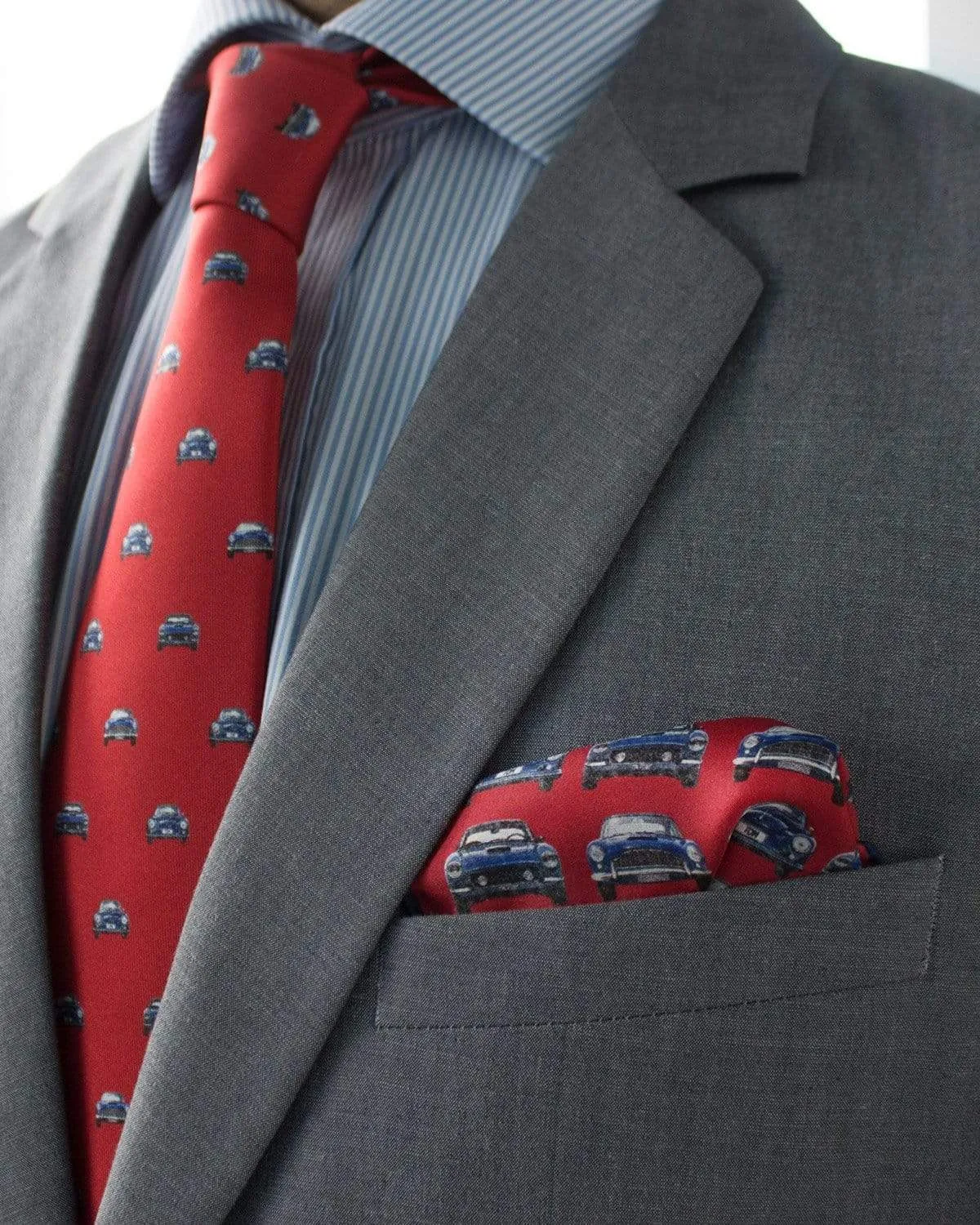 VINTAGE RACE - Four Quarter Silk Pocket Square